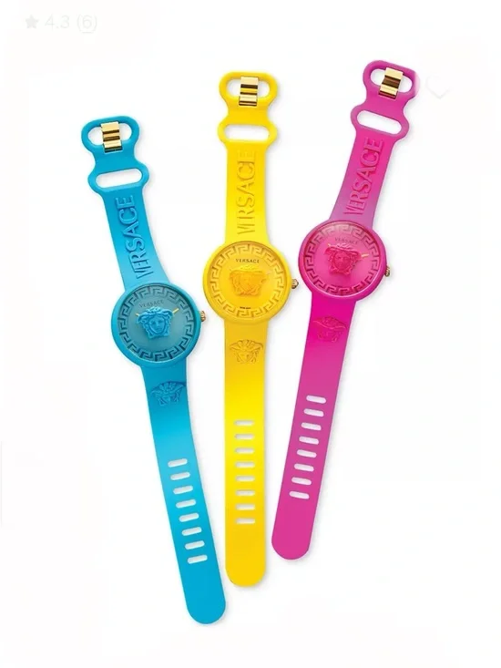 Versace Swiss Pop RARE Pink Medusa Silicon Watch SET - Picture 4 of 13